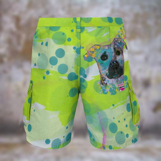 Cargohose mit Mojito - Hose, lang oder kurz, bunt, 100% Polyester, Grösse S-5XL, fester Stoff, Normale Passform, SOKA, Listenhund, AmStaff, Staff, Staffordshire, PitBull, Pit